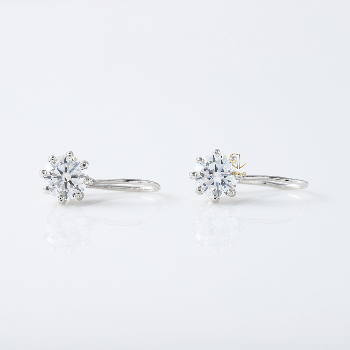 1 CT Lab Grown Diamond Dangle Earrings