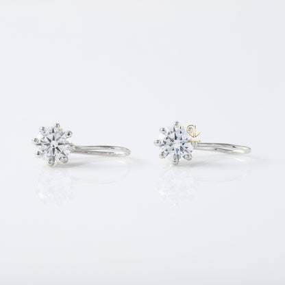 1 CT Lab Grown Diamond Dangle Earrings