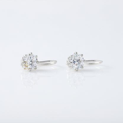 1 CT Lab Grown Diamond Dangle Earrings