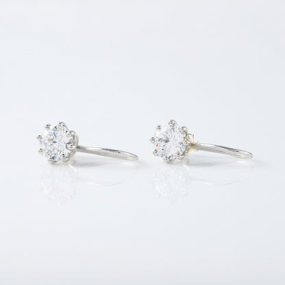 1 CT Lab Grown Diamond Dangle Earrings