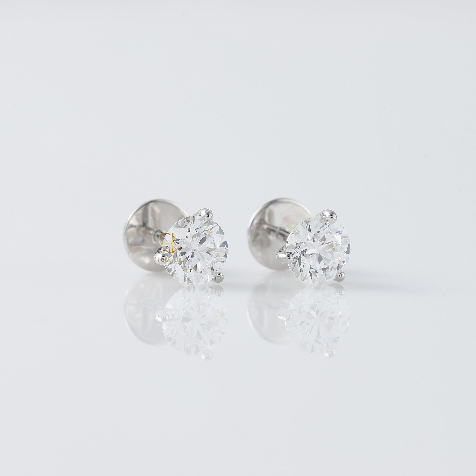 1 CT Lab Grown Diamond Stud Earrings