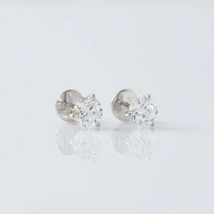 1 CT Lab Grown Diamond Stud Earrings