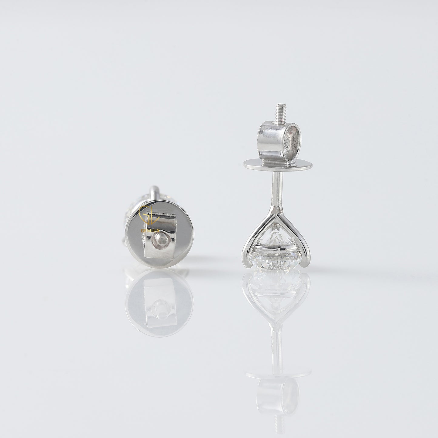 1 CT Lab Grown Diamond Stud Earrings