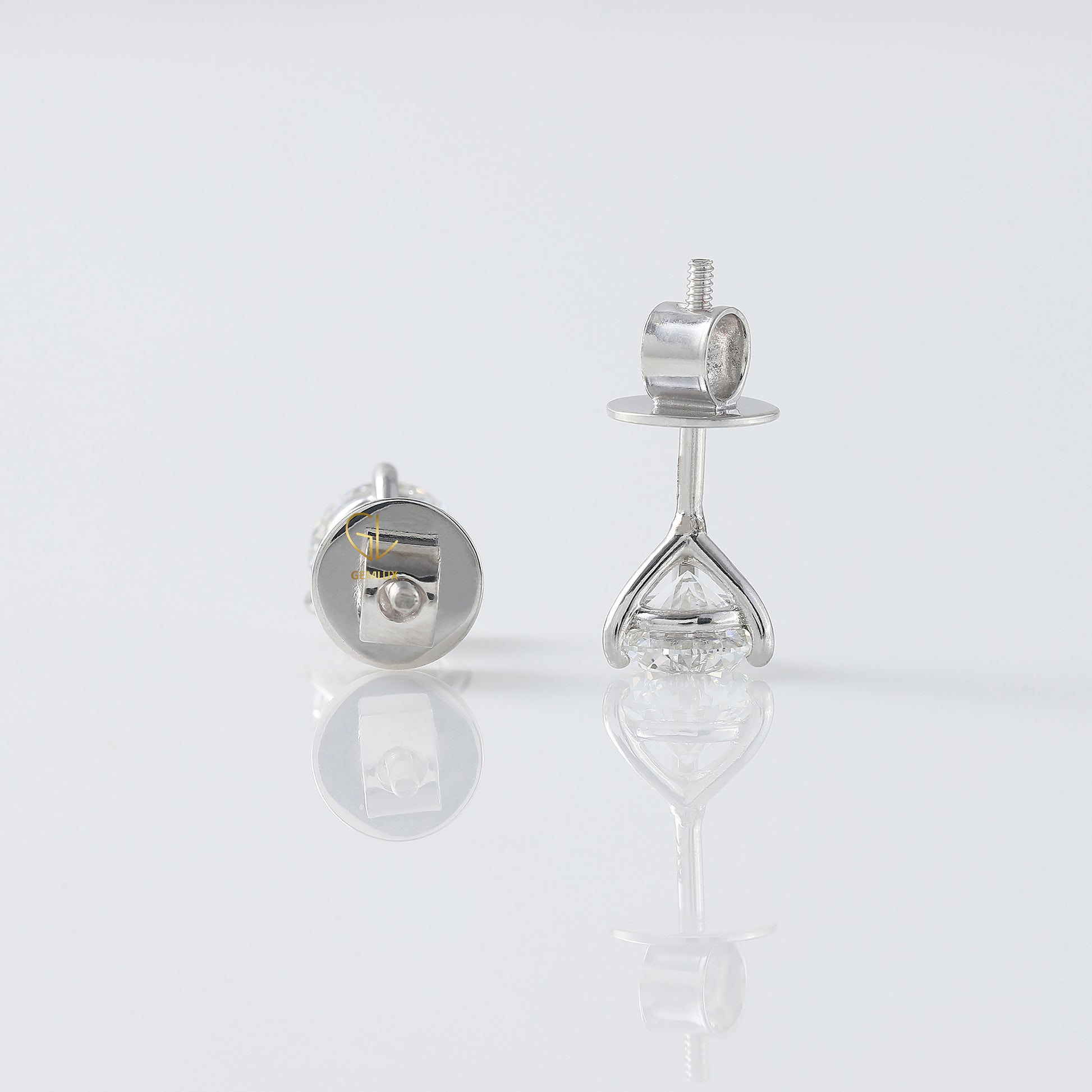 1 CT Lab Grown Diamond Stud Earrings