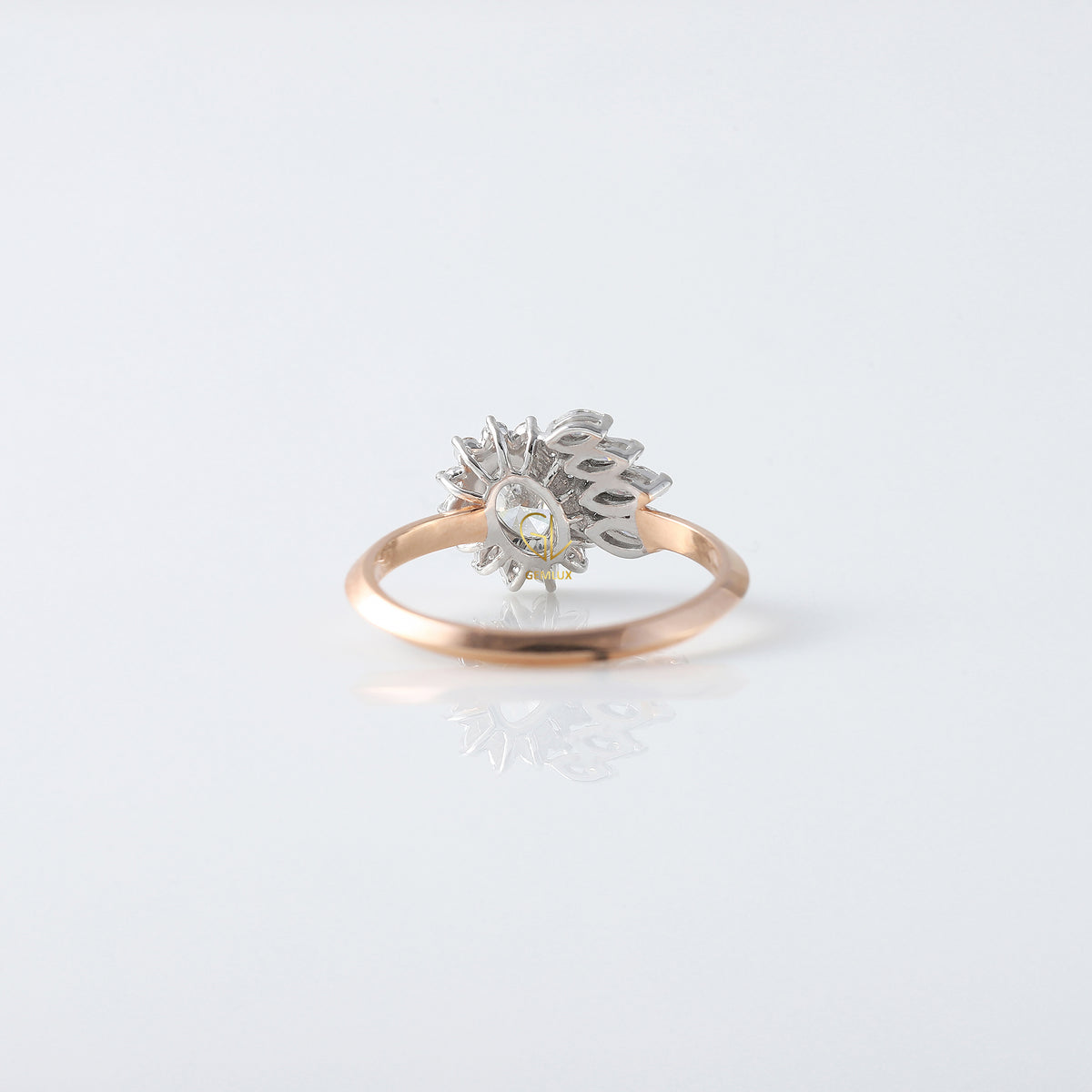 1 CT Oval Cut Lab Grown Diamond Halo Engagement Ring