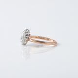 1 CT Oval Cut Lab Grown Diamond Halo Engagement Ring