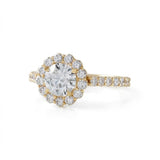 Round Cut Lab Grown Diamond Classic Halo Engagement Ring