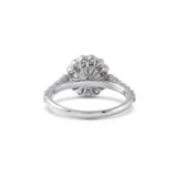 Round Cut Lab Grown Diamond Classic Halo Engagement Ring