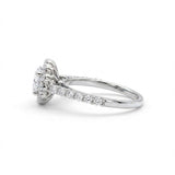 Round Cut Lab Grown Diamond Classic Halo Engagement Ring