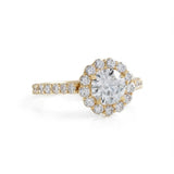 Round Cut Lab Grown Diamond Classic Halo Engagement Ring