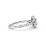 Round Cut Lab Grown Diamond Classic Halo Engagement Ring