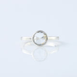 1 Ct Rose Cut Round Diamond Solitaire Ring - Bezel Set