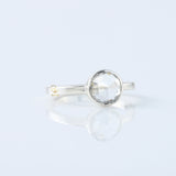 1 Ct Rose Cut Round Diamond Solitaire Ring - Bezel Set