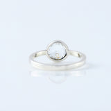 1 Ct Rose Cut Round Diamond Solitaire Ring - Bezel Set