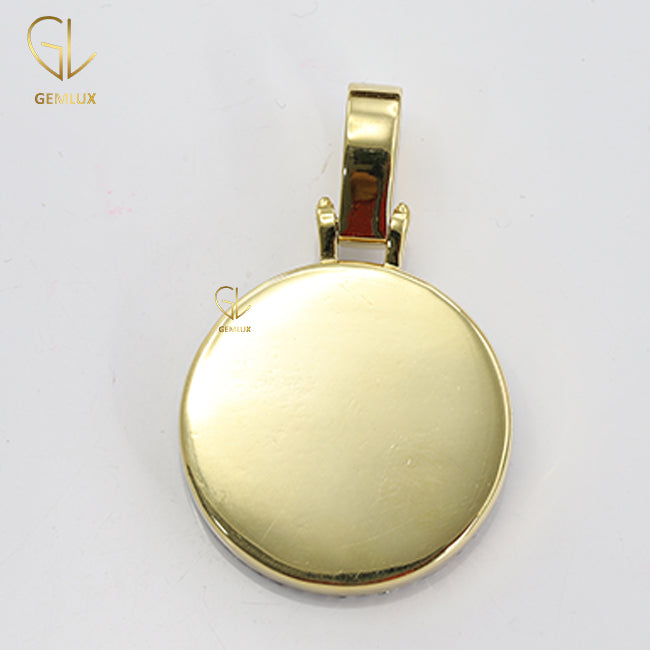 Gold Plated Photo Memory Moissanite Diamond Hip Hop Pendant