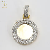 Gold Plated Photo Memory Moissanite Diamond Hip Hop Pendant