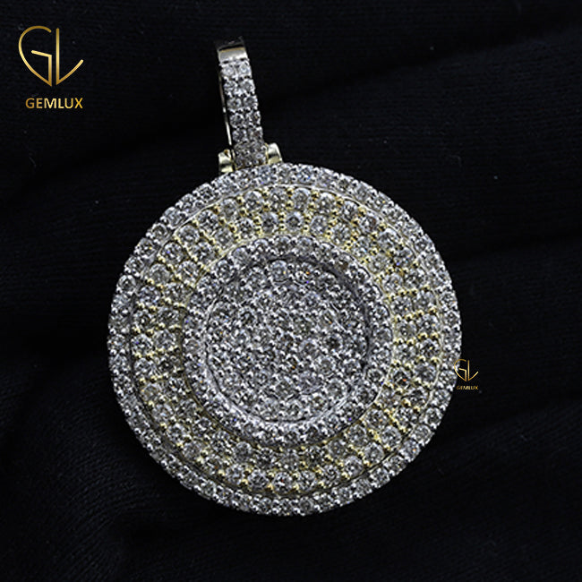 Bling Bling Round HipHop Moissanite Pendant