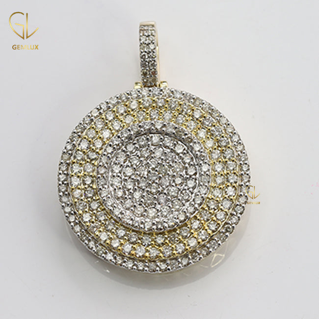 Bling Bling Round HipHop Moissanite Pendant