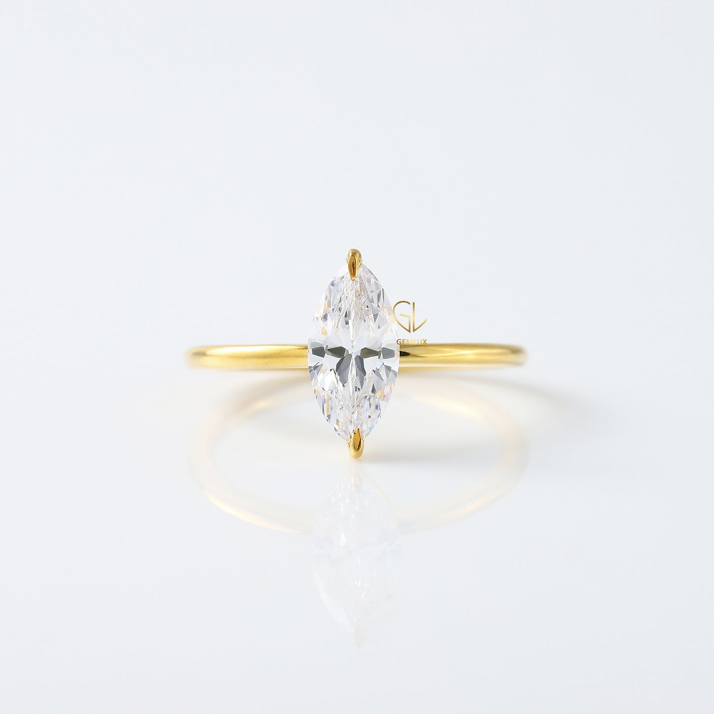 2 CT Marquise Cut Lab Grown Diamond Solitaire Engagement Ring