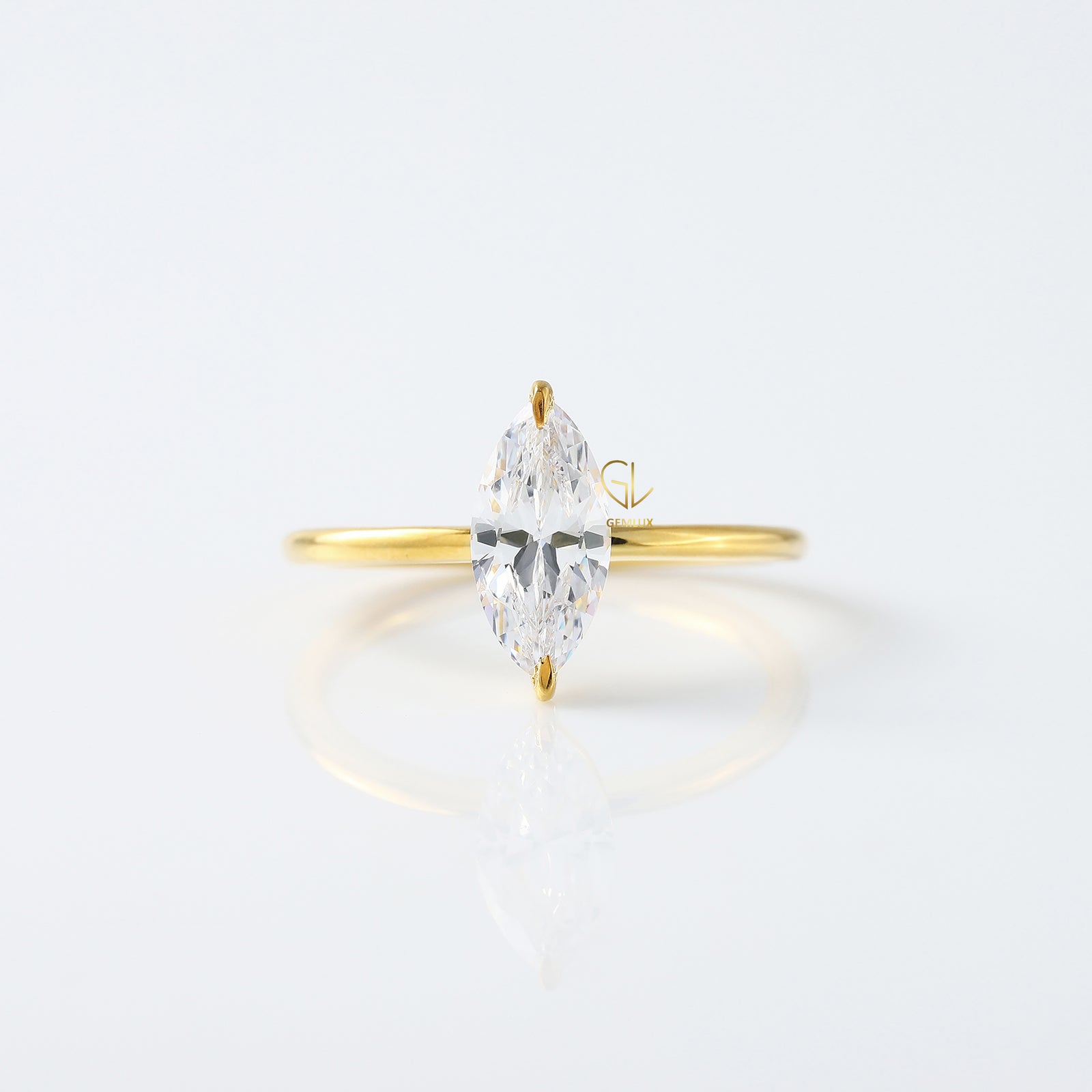 2 CT Marquise Cut Lab Grown Diamond Solitaire Engagement Ring