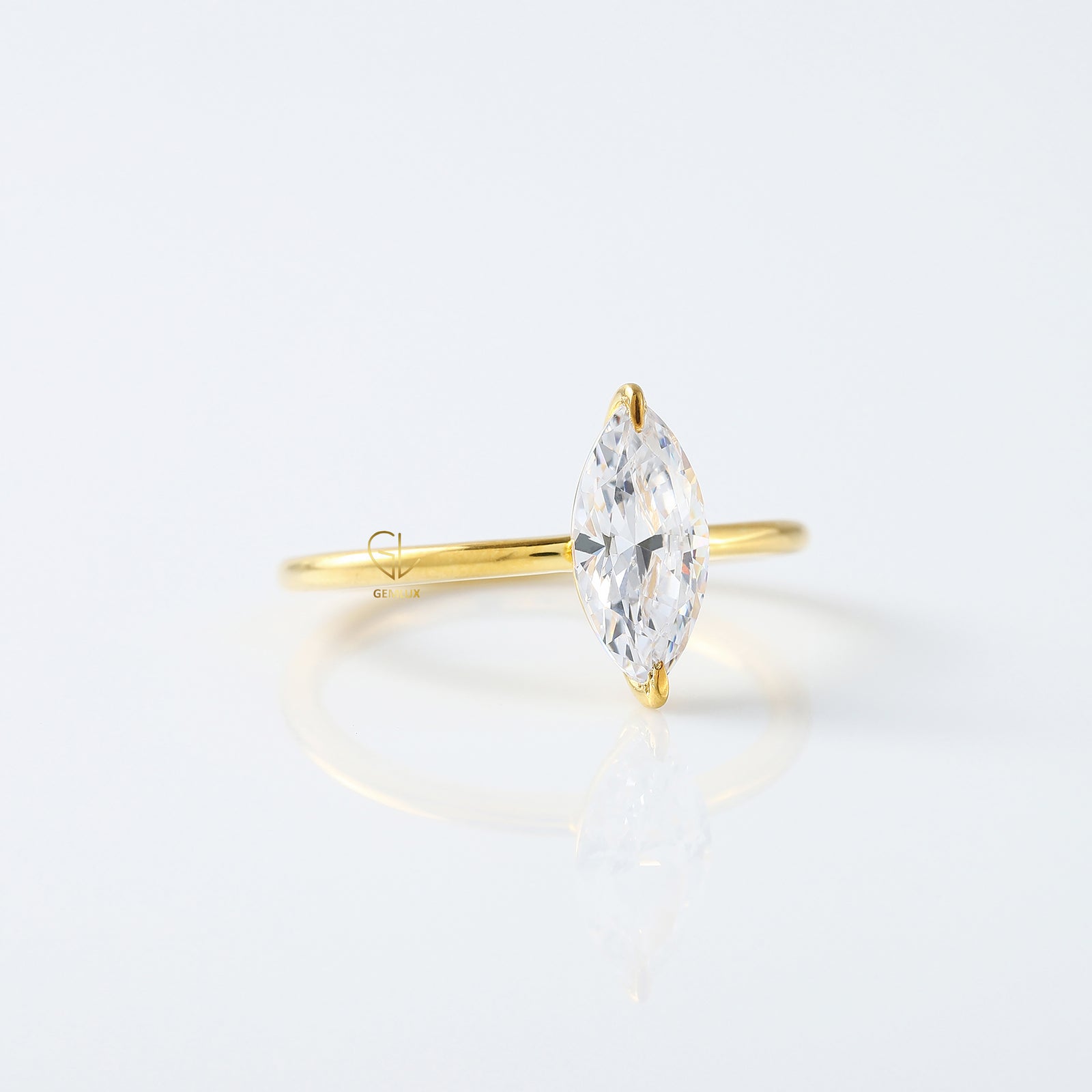 2 CT Marquise Cut Lab Grown Diamond Solitaire Engagement Ring