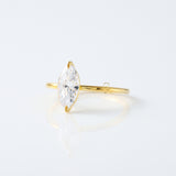 2 CT Marquise Cut Lab Grown Diamond Solitaire Engagement Ring