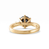2 Carat Black Moissanite Round Solitaire Ring
