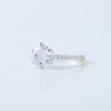2 Ct Round Cut Lab Grown Floating Bubble Engagement Ring