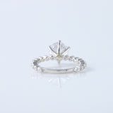 2 Ct Round Cut Lab Grown Floating Bubble Engagement Ring