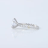 2 Ct Round Cut Lab Grown Floating Bubble Engagement Ring