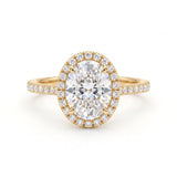 2 carat oval halo diamond engagement ring