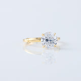 2ct Round Cut Lab Grown Solitaire Ring in Yellow Ring