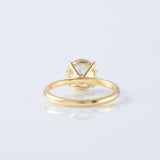 2ct Round Cut Lab Grown Solitaire Ring in Yellow Ring
