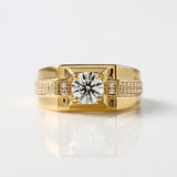 IGI Certified Hearts and Arrows Lab Grown Diamond Men's Ring Luxury Wedding Band