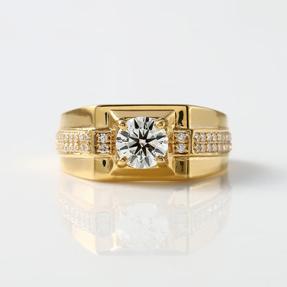 IGI Certified Hearts and Arrows Lab Grown Diamond Men's Ring Luxury Wedding Band