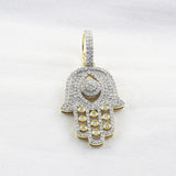 Iced Out Moissanite Diamond Hip Hop Palm Shape Charm Pendant 
