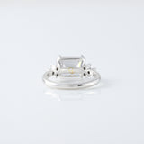 3 CT Certified East West Emerald Cut Solitaire Engagement Ring