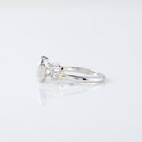 3 CT Certified East West Emerald Cut Solitaire Engagement Ring