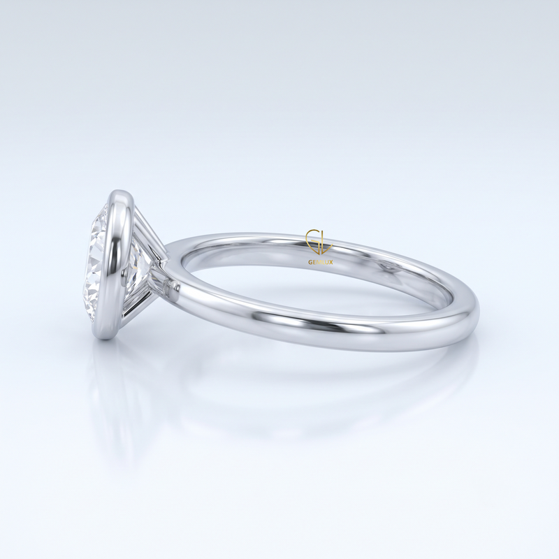 3 CT Round Hearts & Arrows Lab Grown Diamond Solitaire Ring in Gold