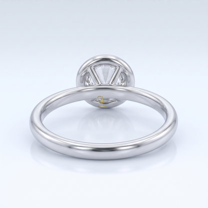 3 CT Round Hearts & Arrows Lab Grown Diamond Solitaire Ring in Gold