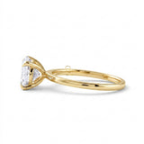 3 Carat Oval Cut Lab Grown Diamond East To West Solitaire Ring