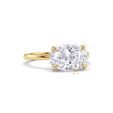 3 Carat Oval Cut Lab Grown Diamond East To West Solitaire Ring