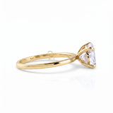 3 Carat Oval Cut Lab Grown Diamond East To West Solitaire Ring