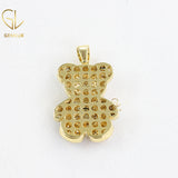 Iced Out Lovely Teddy Bear Moissanite Pendant