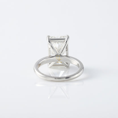 4CT Radiant Cut Lab Grown Diamond Solitaire Engagement Ring