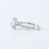 4ct Round Cut Lab Grown Diamond Accent Ring - Hidden Halo