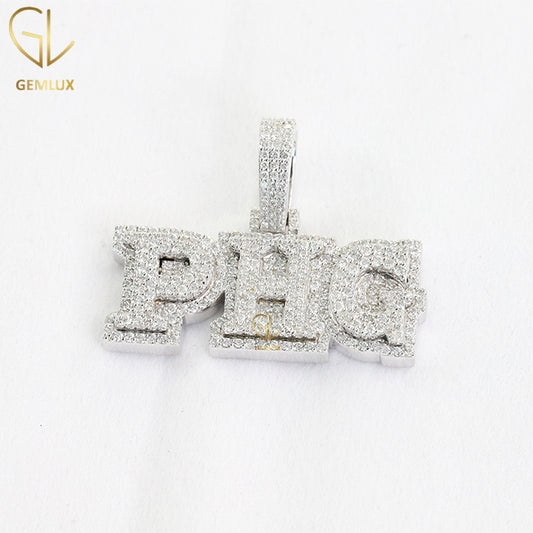 Iced Out Moissanite Diamond Custom Letter Hiphop Pendant