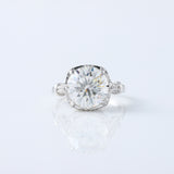 5 Ct Round Cut Lab Grown Diamond Art Deco Ring