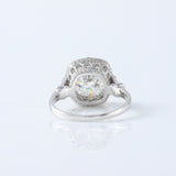 5 Ct Round Cut Lab Grown Diamond Art Deco Ring
