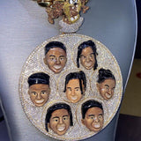 925 Silver Bling Bling VVS Moissanite 3D Face Hip Hop Pendant